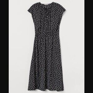 H&M Black and  off-white patterned dress